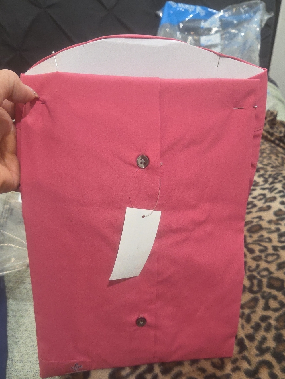Van Heusen Men’s Red Regular Fit Dress Shirt - Picture 3 of 4